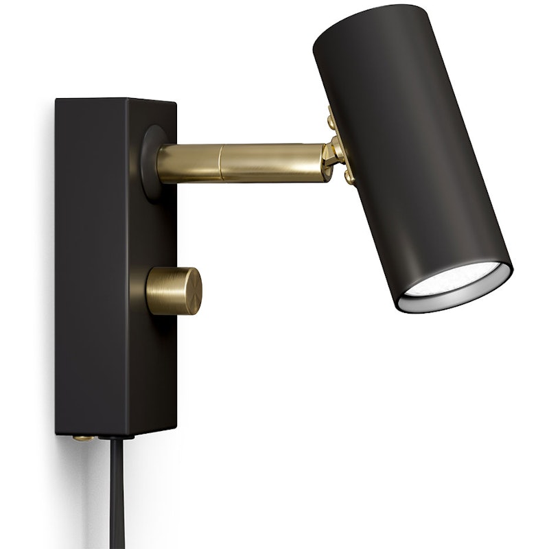 Cato Vägglampa, Mattsvart / Mässing