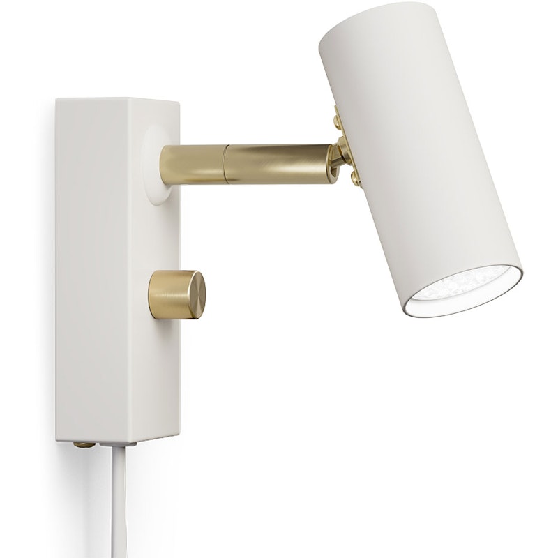 Cato Vägglampa, Mattvit / Mässing