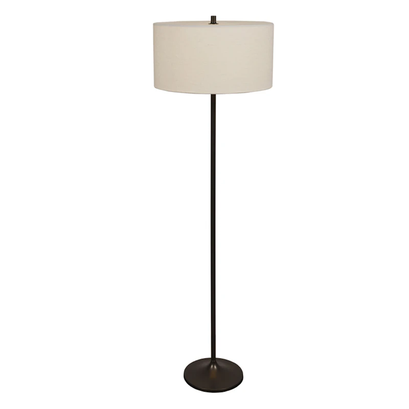 Soft Golvlampa, Metallisk Brons / Linen White