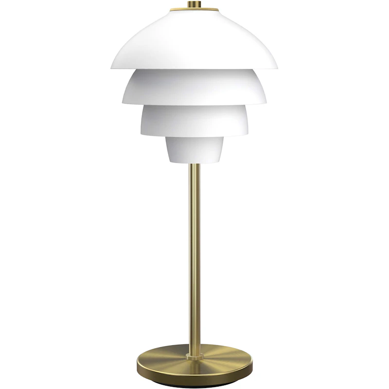 Valencia Bordslampa, Flat White / Mässing