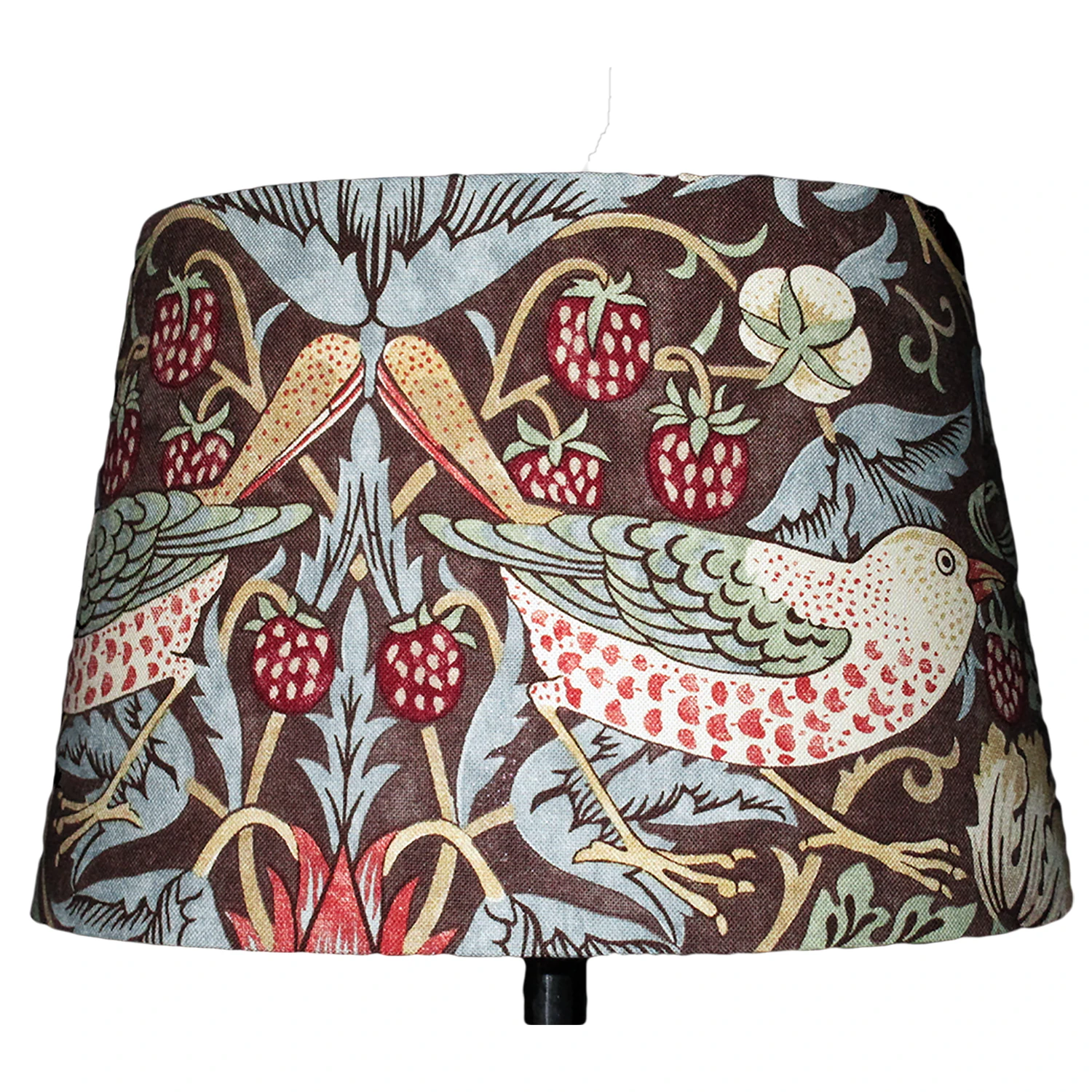 Bergo Lampsk&auml;rmar Linus 26 Strawberry Thief Mocca - Lampsk&auml;rmar Textil Brun - S09/26/313162100