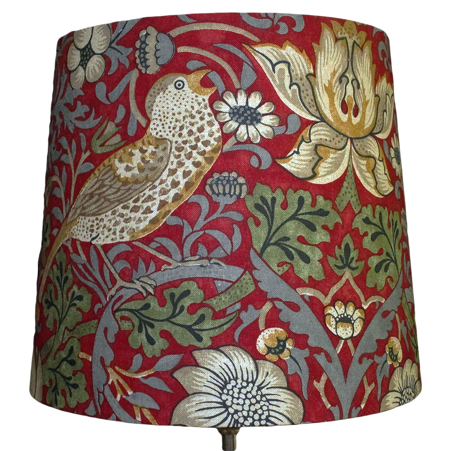 Bergo Lampsk&auml;rmar Sixten 25 Strawberry Thief R&ouml;d - Lampsk&auml;rmar Textil R&ouml;d - S10/25/313952100