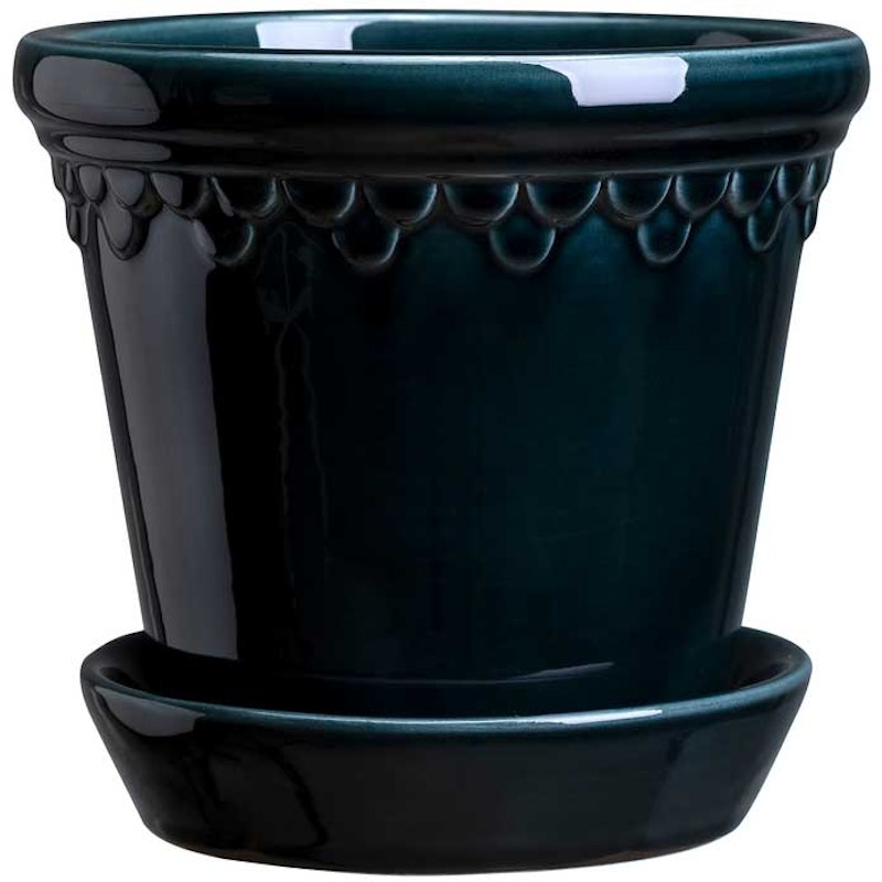 Copenhagen Kruka Med Fat 25 cm, Petroleum Blue
