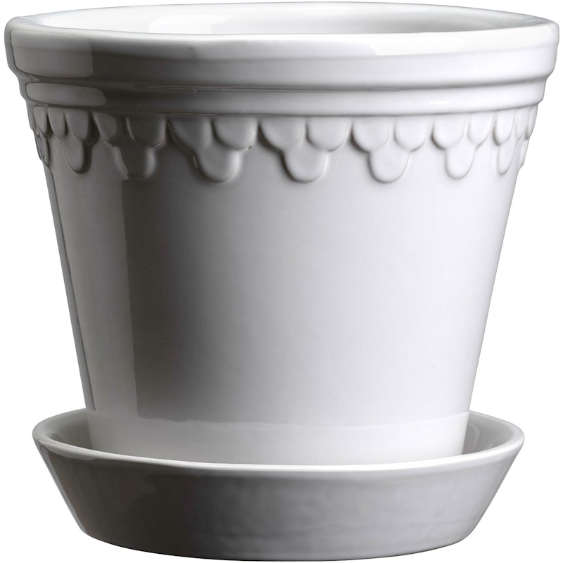 Copenhagen Kruka Med Fat Mineral White, Ø25 cm