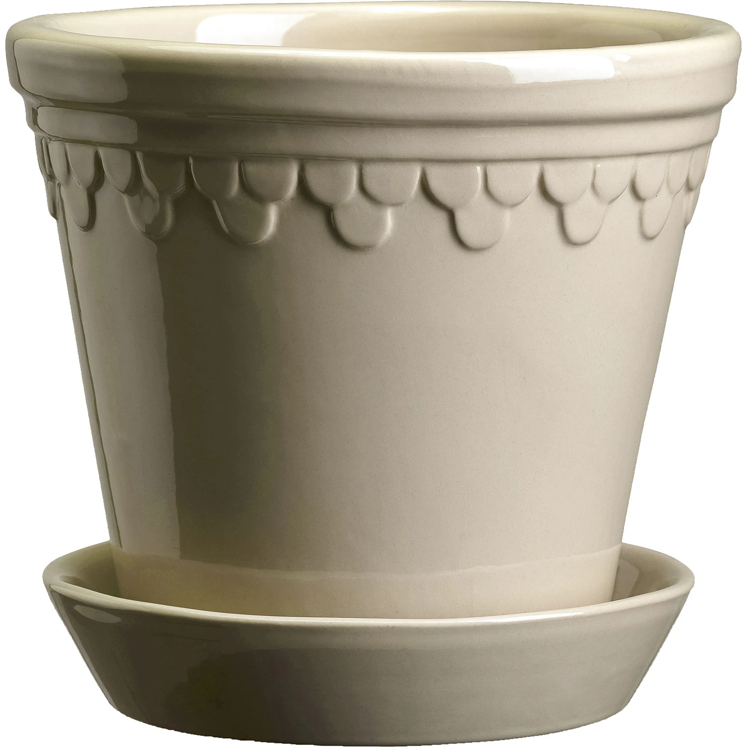 Bergs Potter Copenhagen Kruka Med Fat Sand Stone &Oslash;10 Cm - Krukor Keramik Sand Stone - KCS10S