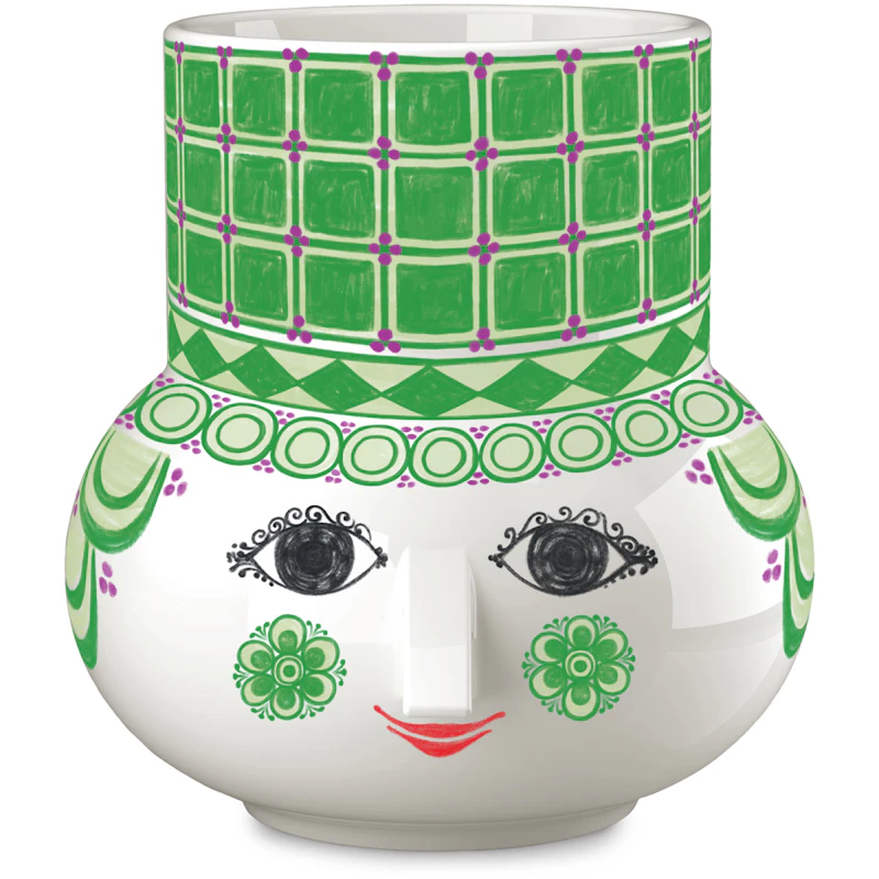 Olga Blockljushållare H12 cm, Grön