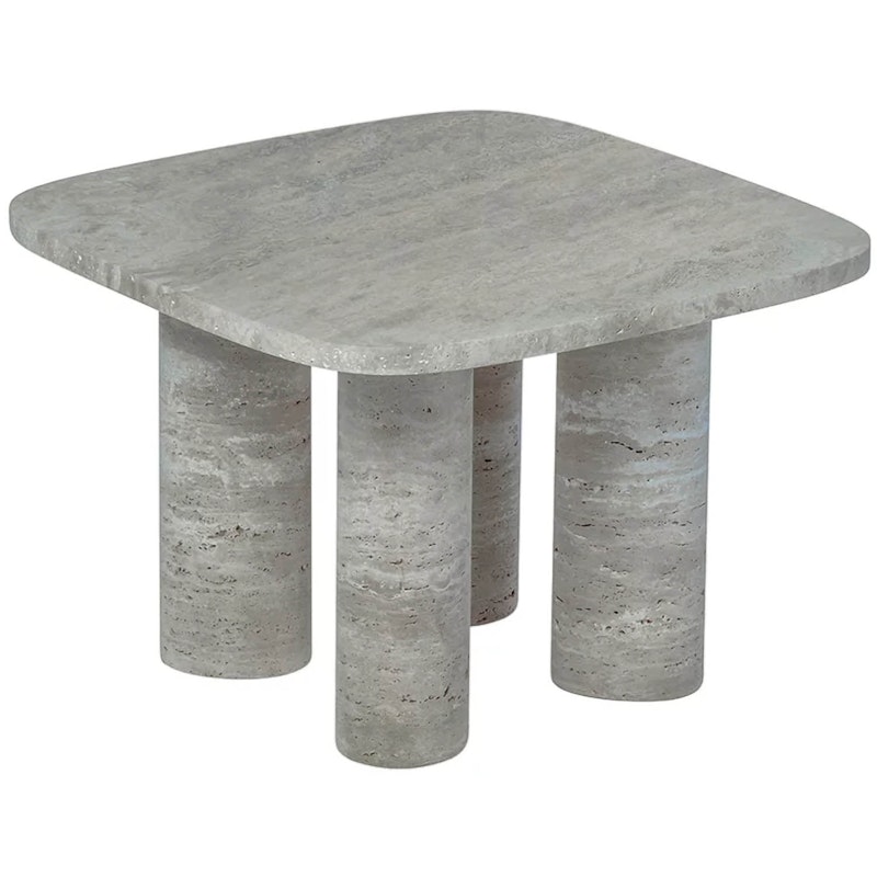 Volos Sidobord S 52x52 cm Silver Travertine Sidobord 52x52 cm, Silver Travertine