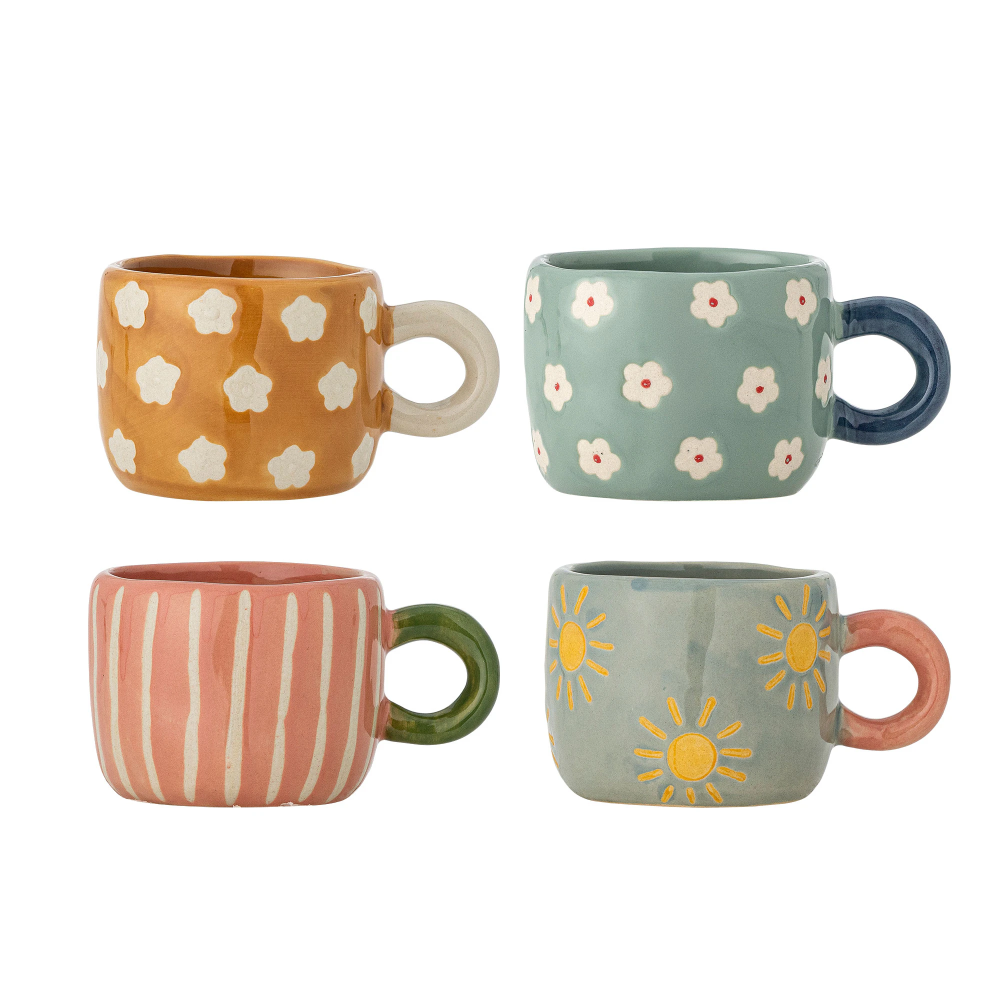 Bloomingville Nini Kopp 4-pack - Kaffekoppar Stengods Multi - 82073037