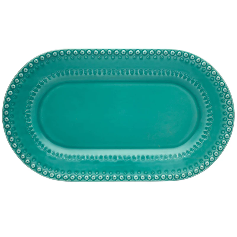 Fantasy Serveringstallrik 45 cm, Turkos