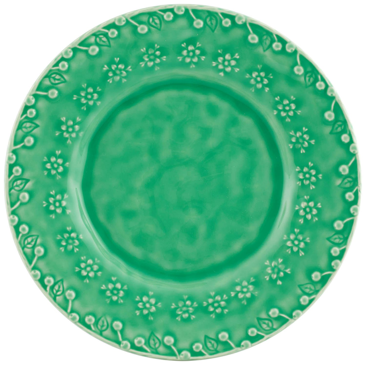 Bordallo Pinheiro Flora Desserttallrik 23 Cm Gr&ouml;n - Assietter Lergods Gr&ouml;n - 65030188