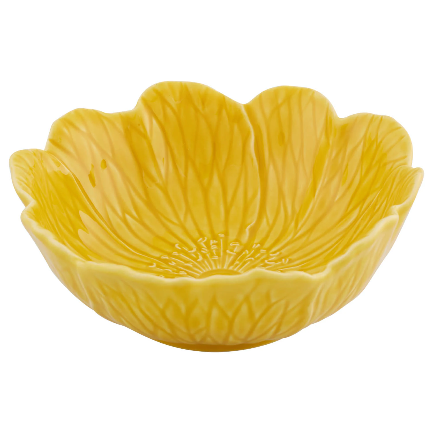 Bordallo Pinheiro Flora Sk&aring;l 17 Cm Gul - Serveringssk&aring;lar Lergods Gul - 65030281