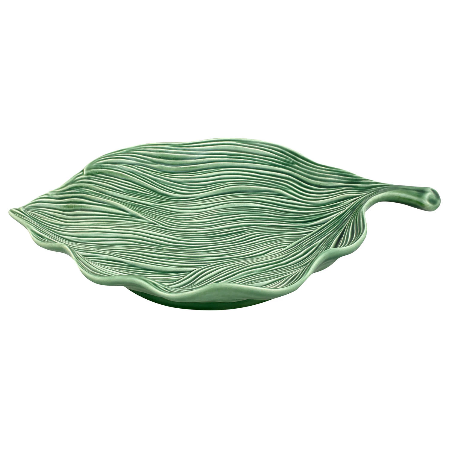 Bordallo Pinheiro Leaves Folhas Fat 27x37 Cm - Uppl&auml;ggningsfat Lergods Gr&ouml;n - 65003476