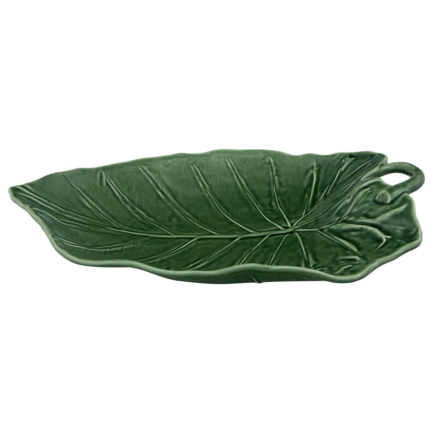 Bordallo Pinheiro Leaves Sunflower Leaf Fat 28x41,5 Cm - Uppl&auml;ggningsfat Lergods Gr&ouml;n - 65002943