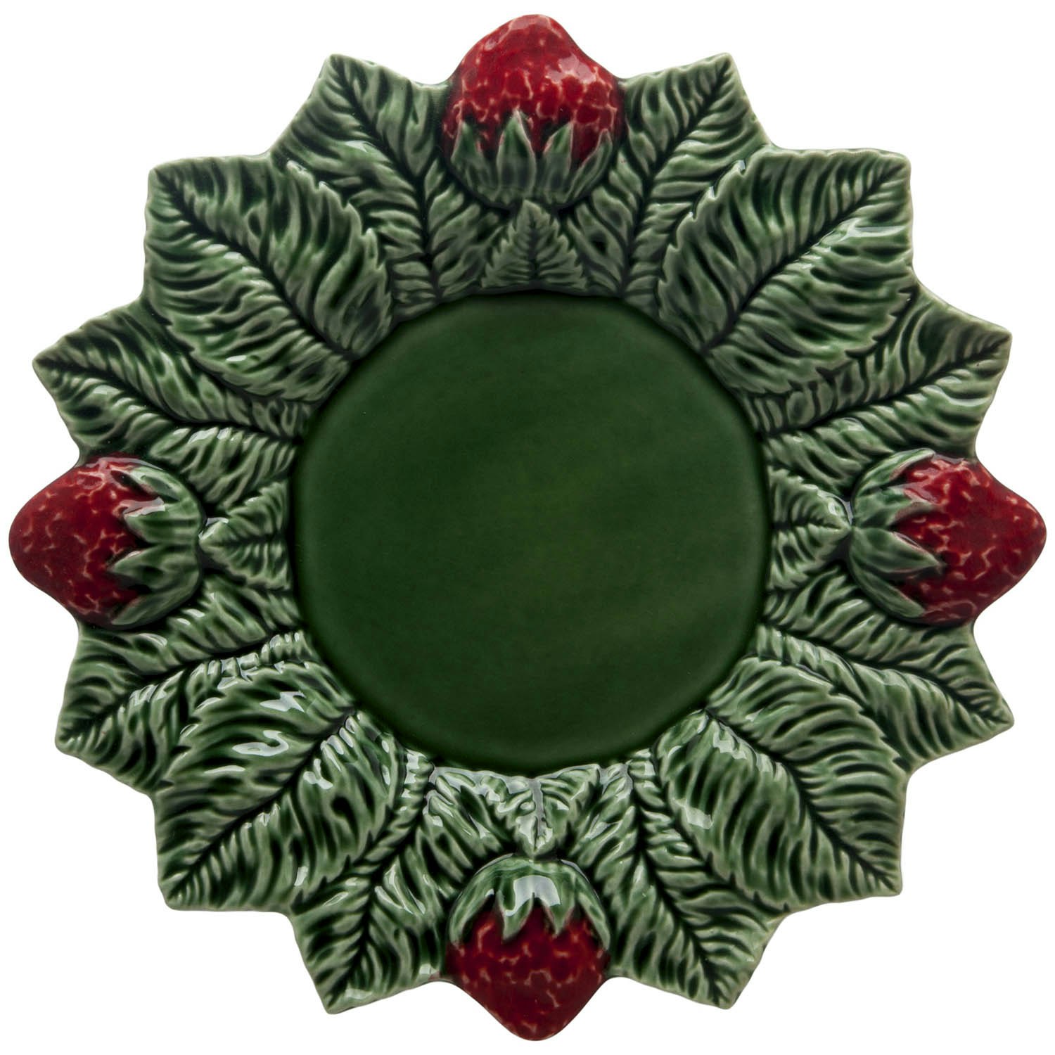 Bordallo Pinheiro Strawberries Tallrik &Oslash;26 Cm - Mattallrikar Lergods Gr&ouml;n - 65001243