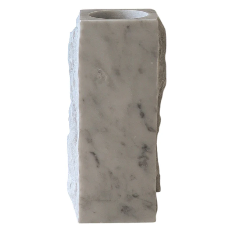 Edge Vas Medium, White Carrara