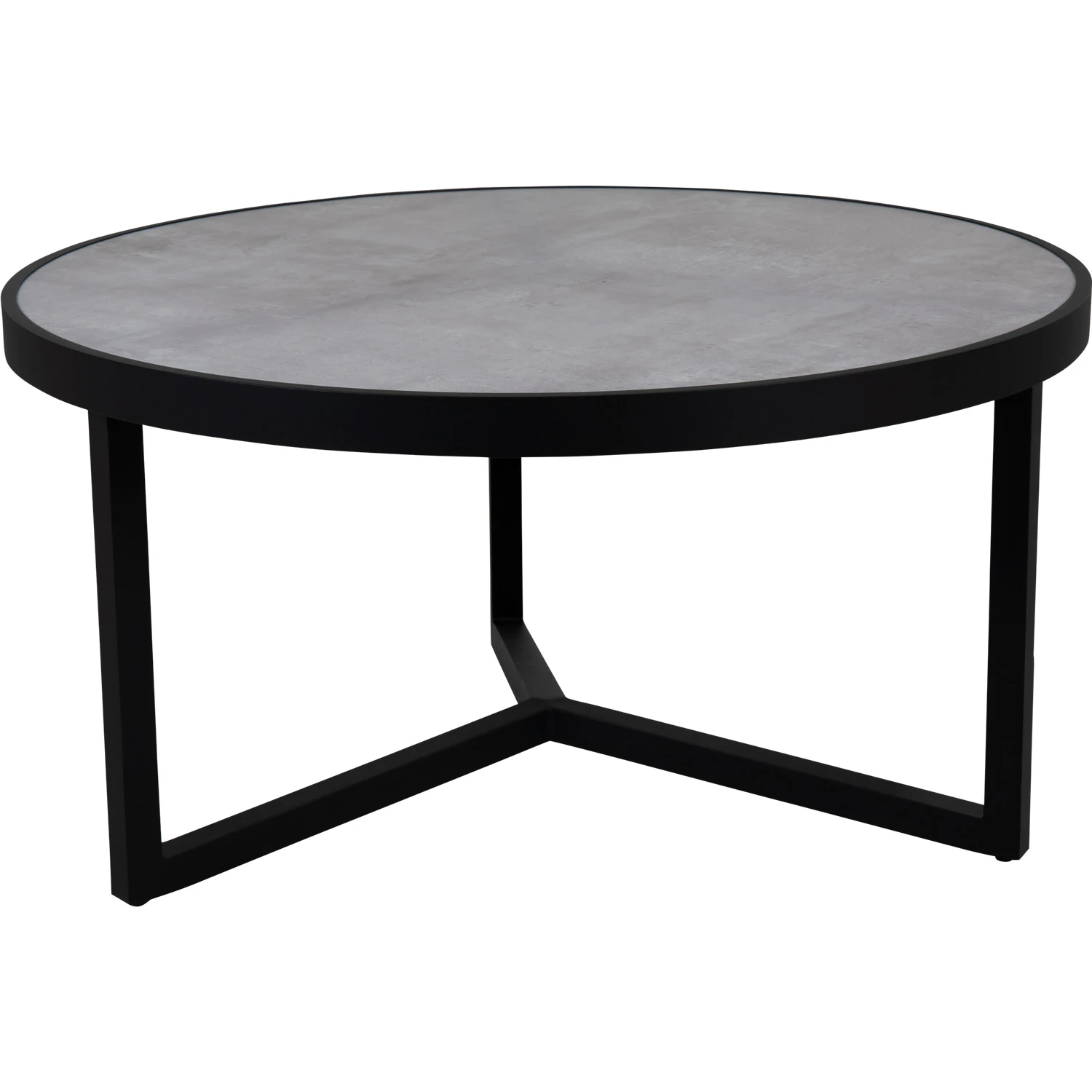 Brafab Itonda Soffbord Svart/sand &Oslash;100x50 Cm - Soffbord utomhus Glas Svart - 5266-80-70