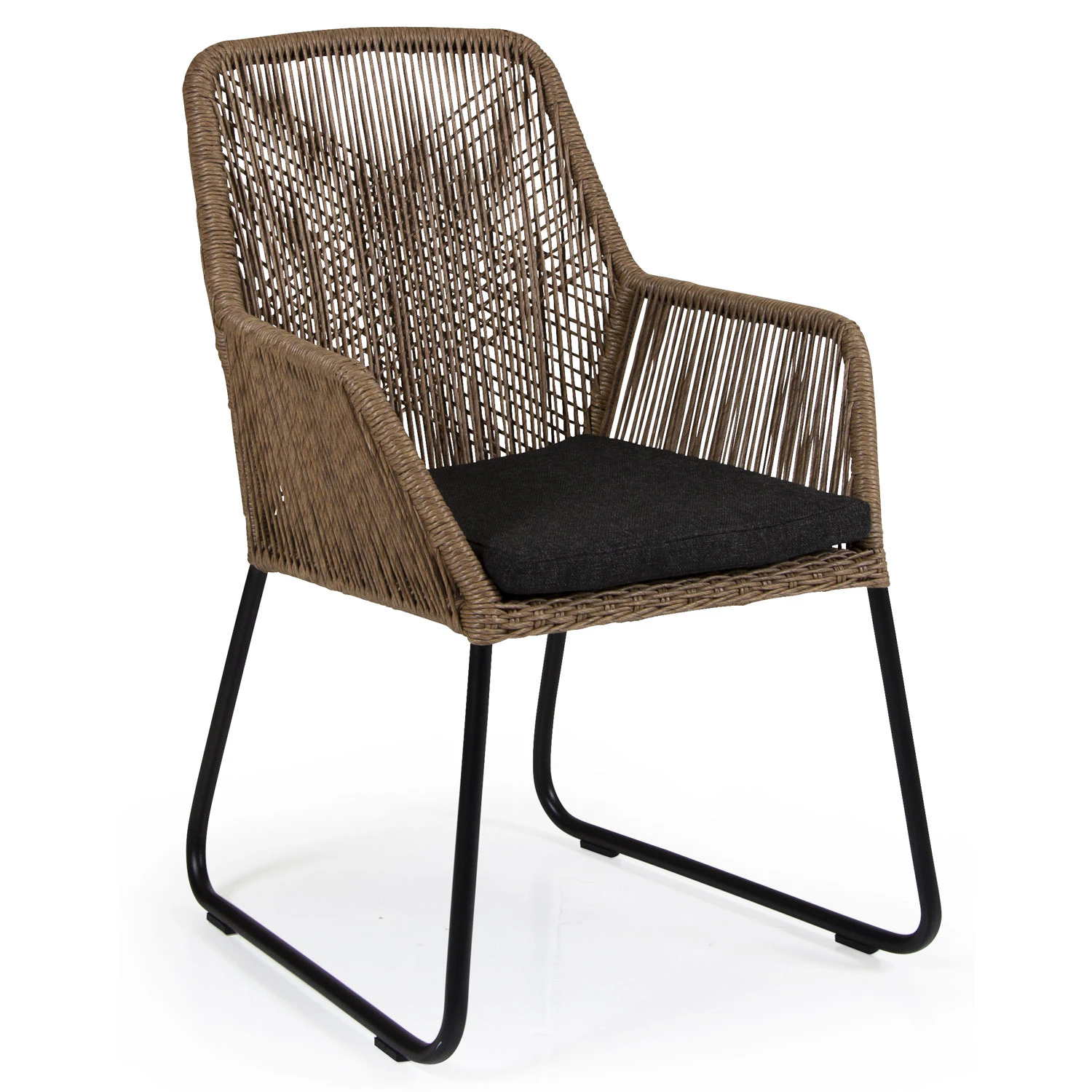 Brafab Midway Matstol Med Svart Dyna Natur - Loungef&aring;t&ouml;ljer Aluminium Natur - 4032-8-61-81