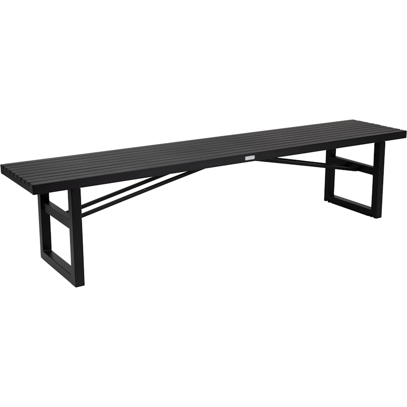 Vevi Bänk 200 cm Aluminium, Svart