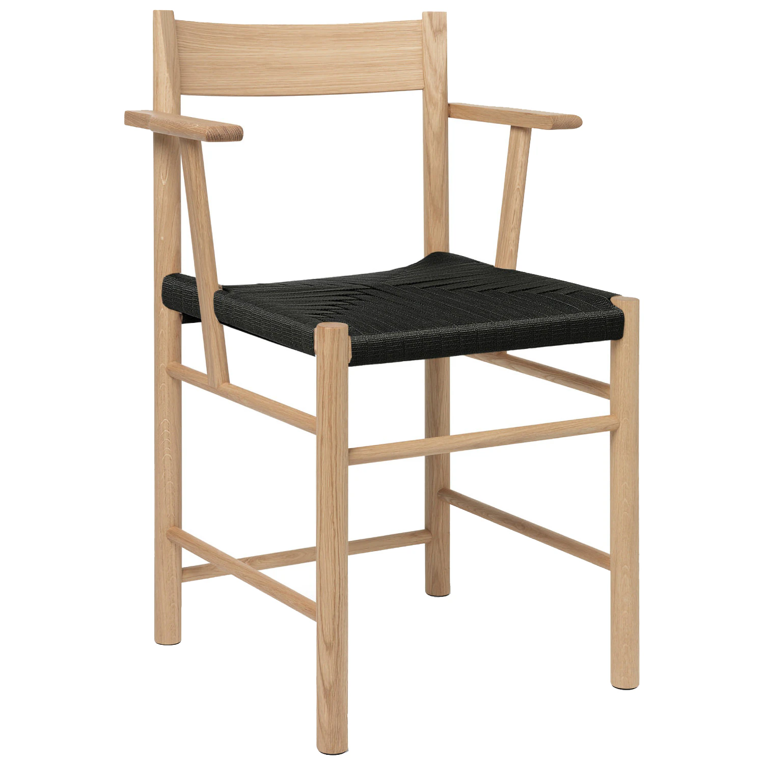 Brdr. Kr&uuml;ger F Karmstol Oljad / Svart V&auml;vband - Stolar Ek Svart - FCCA-OOL-XX-11