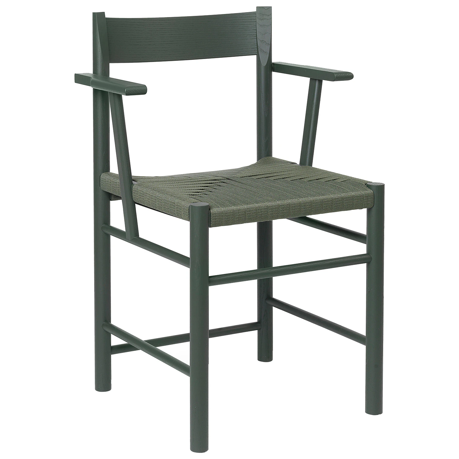 Brdr. Kr&uuml;ger F Karmstol Gr&ouml;nlackad / Gr&ouml;nt V&auml;vband - Stolar Ask M&ouml;rkgr&ouml;n - FCCA-AGR-XX-12