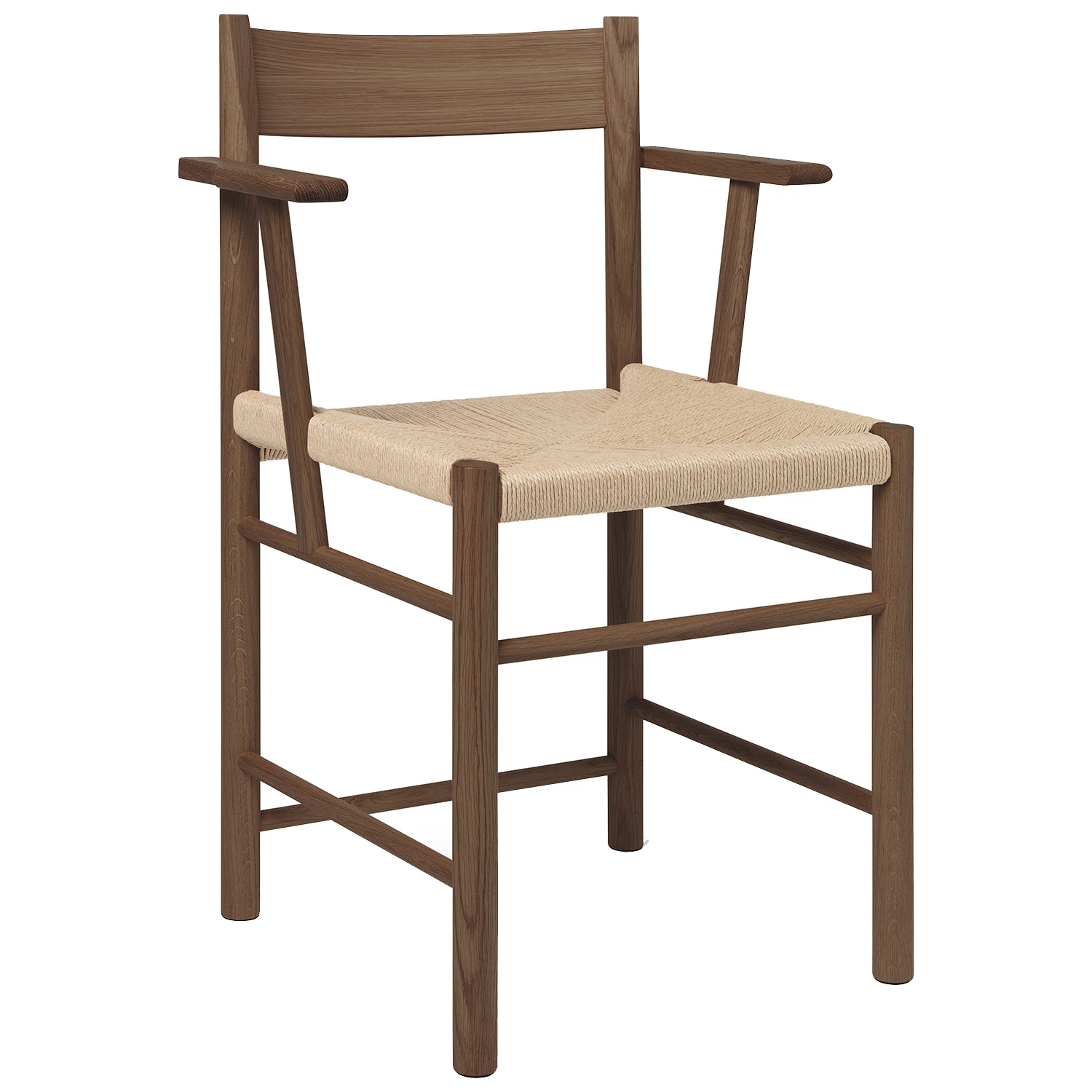 Brdr. Kr&uuml;ger F Karmstol R&ouml;kt / Neutralt Papperssn&ouml;re - Stolar Ek R&ouml;kt Ek - FCCA-OFU-XX-01