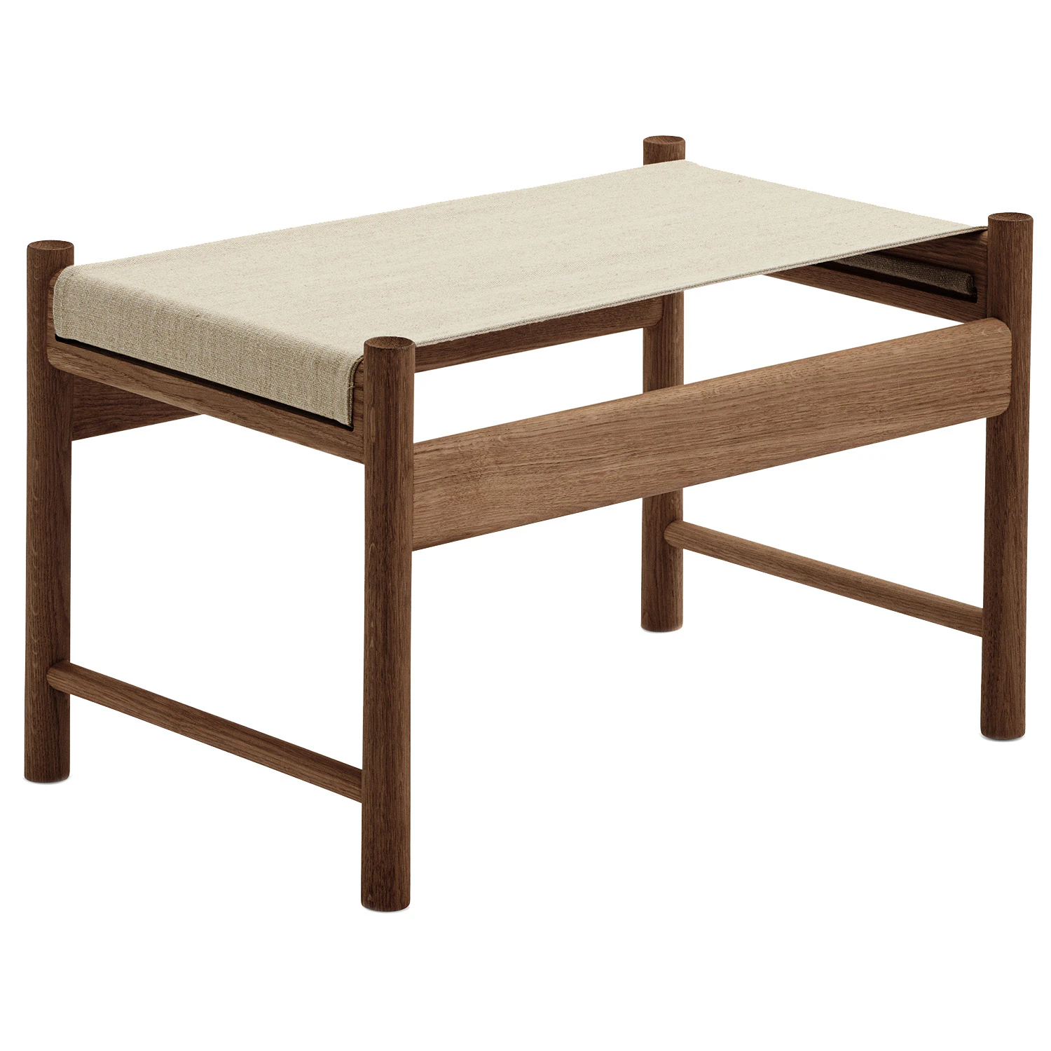 Brdr. Kr&uuml;ger Hb Fotpall R&ouml;kt / Kanvas - Fotpallar Ek Neutral - BO40-OFU