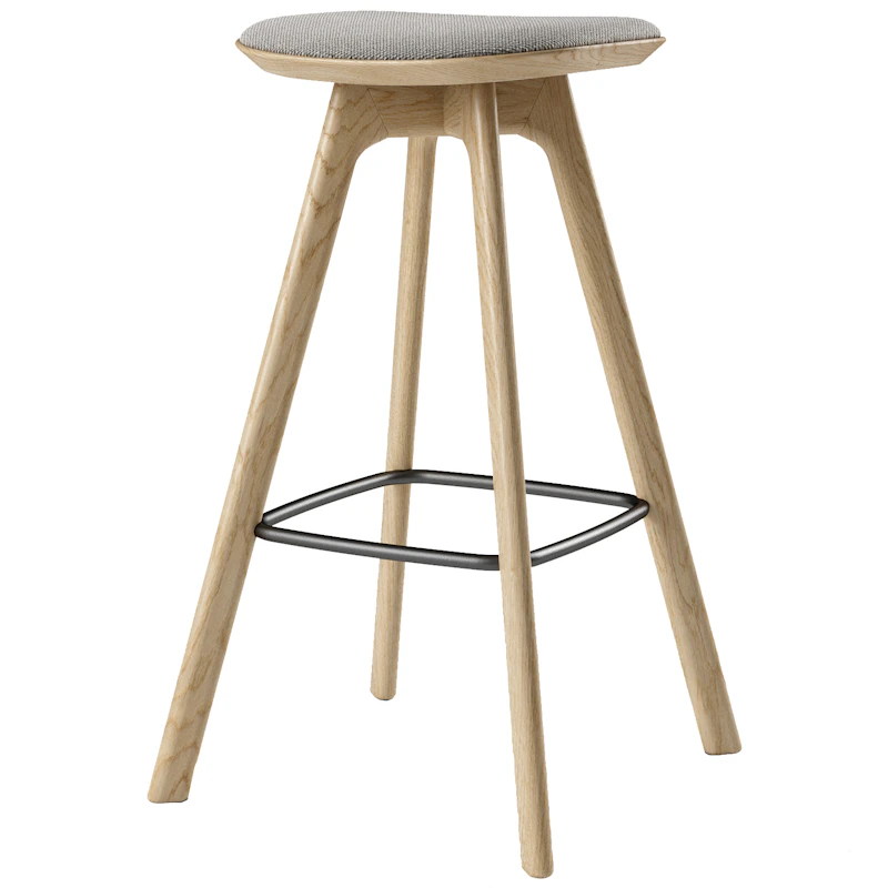 Pauline Barstol 75 cm, Oljad Ek / Hallingdal Grå