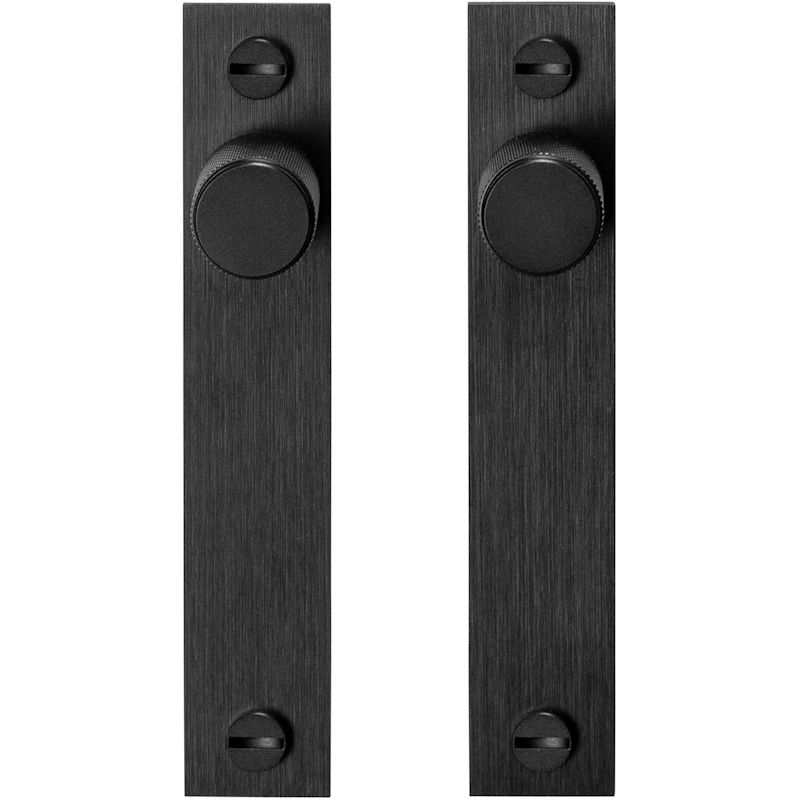 Cross Plate Knopp 2-pack, Svart