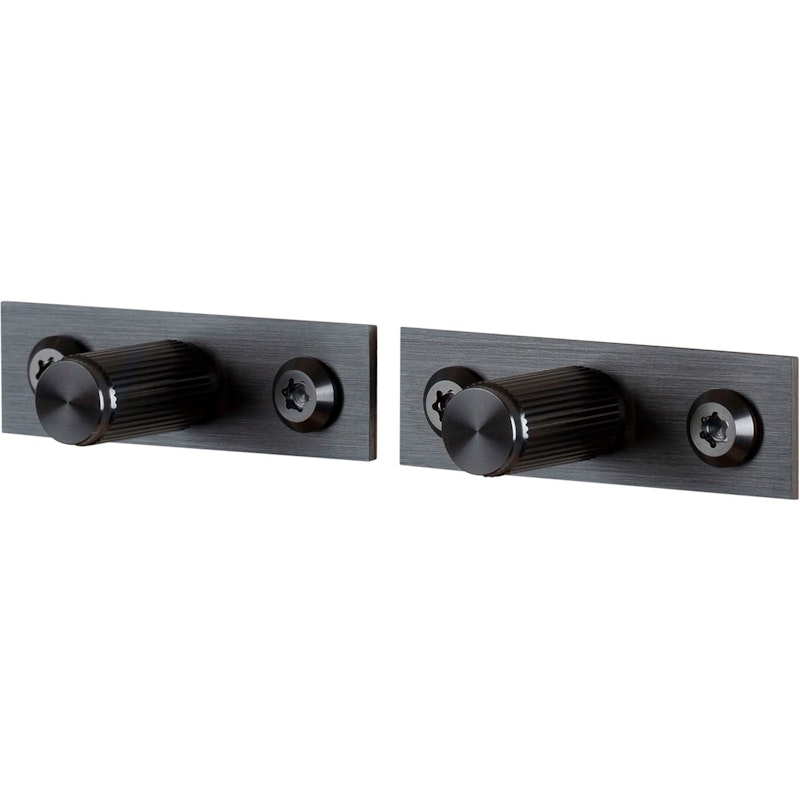 Linear Plate Knoppar 2-pack, Gun Metal