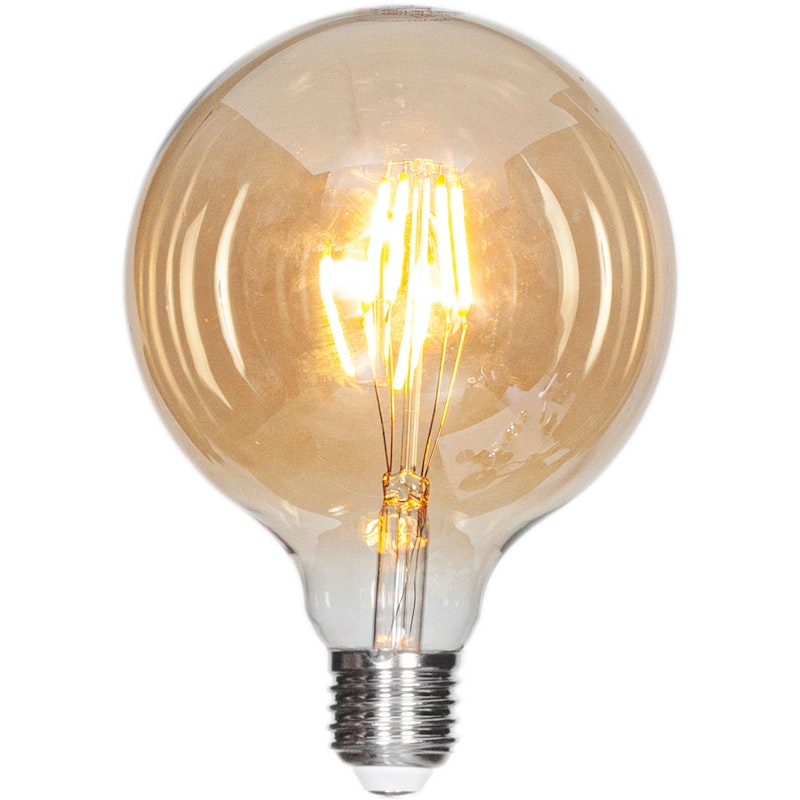 E27 LED dimbar Glob 4W 2000K 260lm 125 mm, Amber