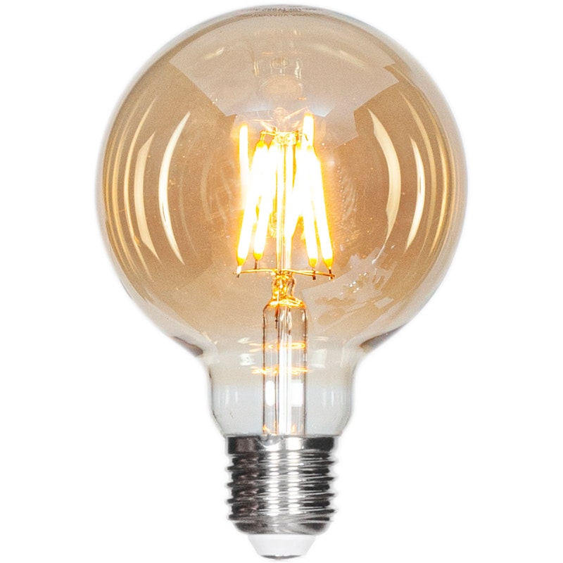 E27 LED dimbar Glob 4W 2000K 320lm 95 mm, Amber