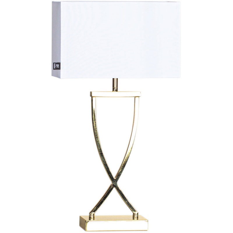 Omega Bordslampa 52 cm, Mässing / Vit