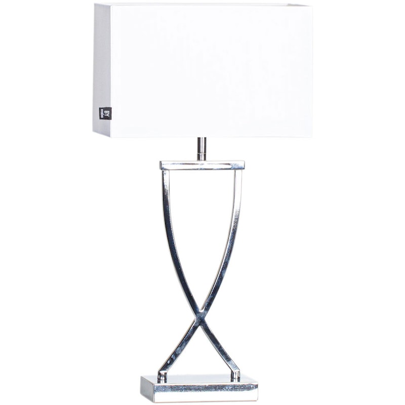 Omega Bordslampa 52 cm, Krom / Vit