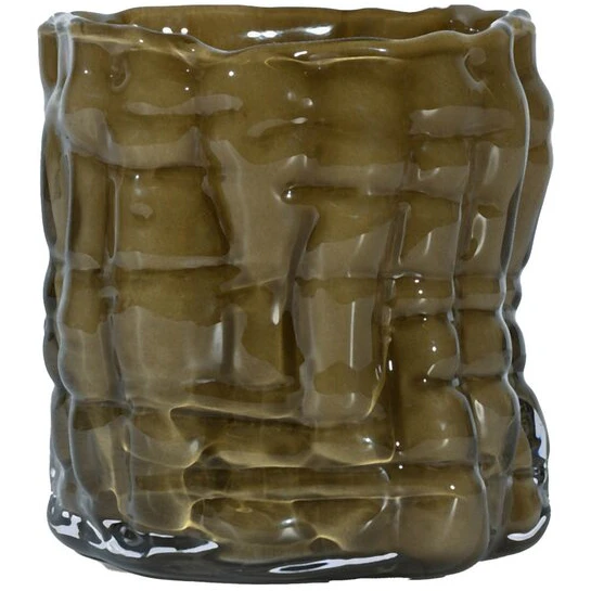 Byon Laranne Ljuslykta 10 Cm Gr&ouml;n - Ljusstakar Munbl&aring;st Glas Gr&ouml;n - 5280607712