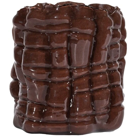 Byon Laranne Ljuslykta 16 Cm Brun - Ljusstakar Munbl&aring;st Glas Brun - 5280608104