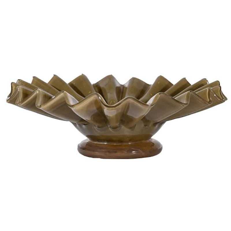 Lori Skål 18 cm, Grön / Beige