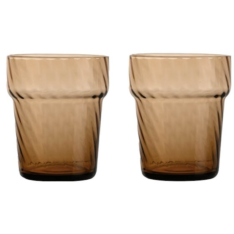 Opacity Dricksglas Short 2-pack, Brun