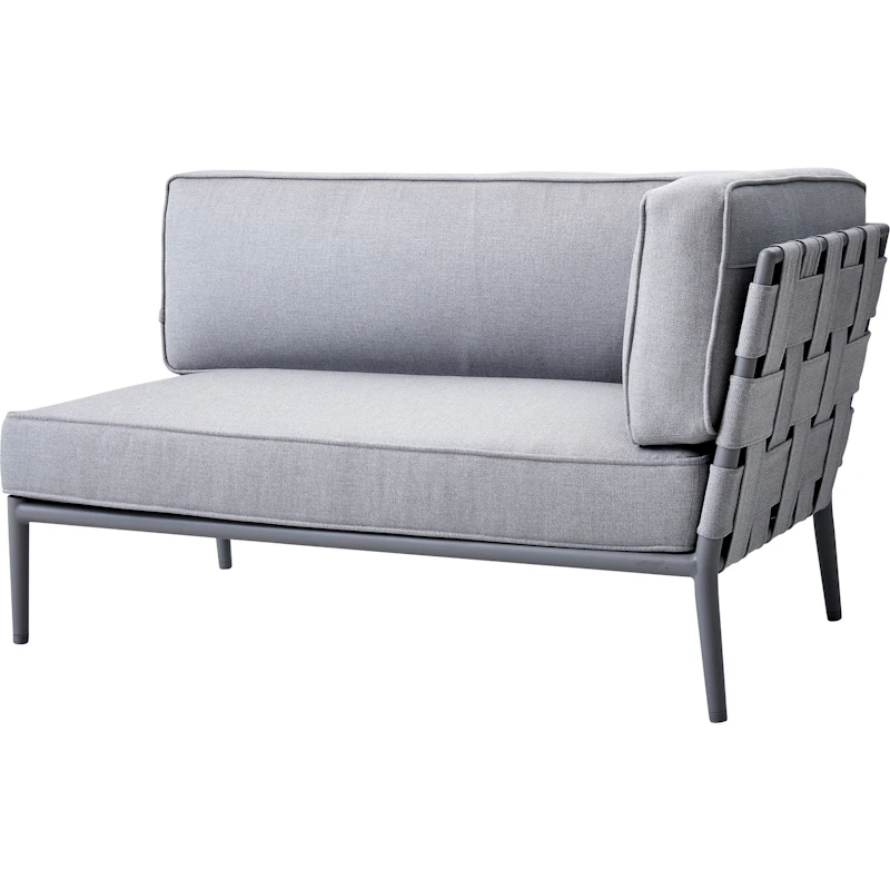 Conic 2-pers soffa Höger Modul Light Grey AirTouch