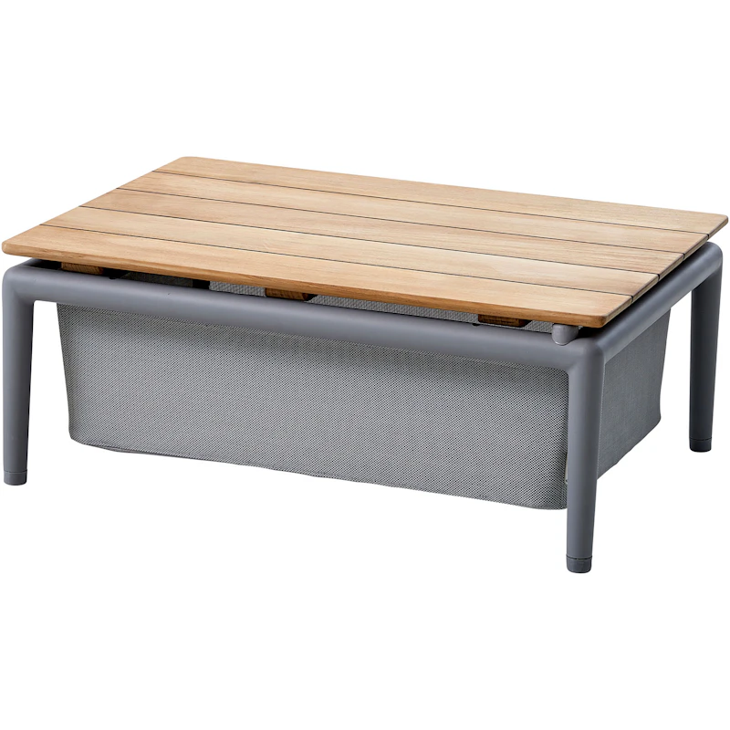 Conic Box Bord 74x52 Light Grey TexTeak Bordsskiva