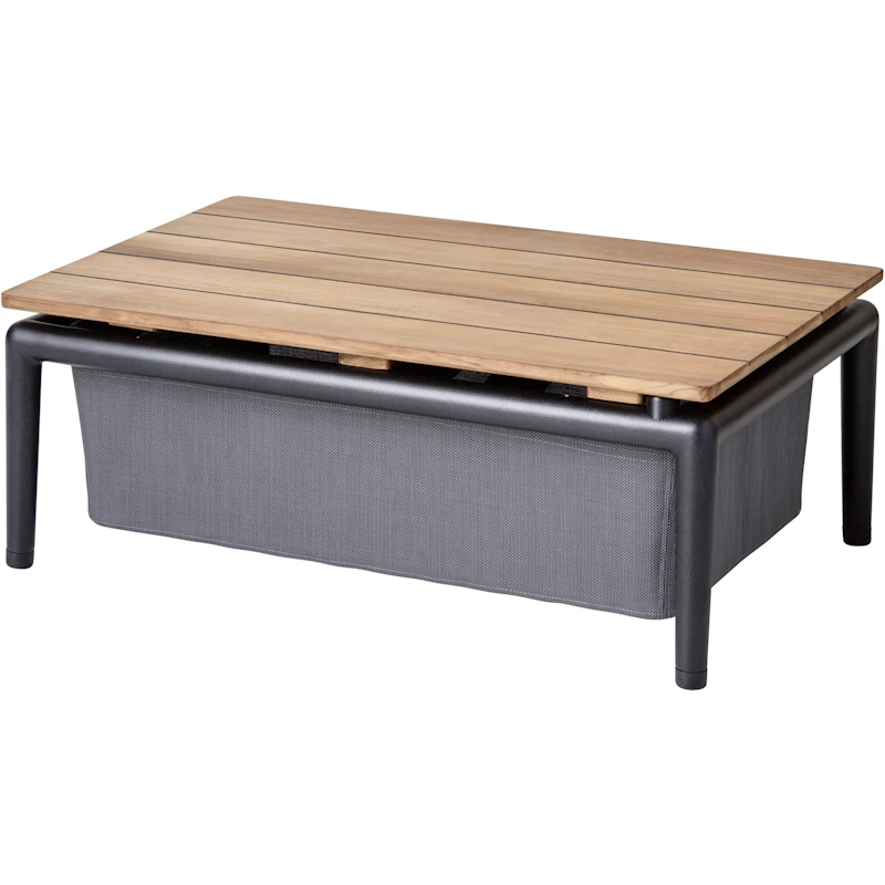 Conic Box Bord, 74x52 cm Grey, TexTeak Bordsskiva
