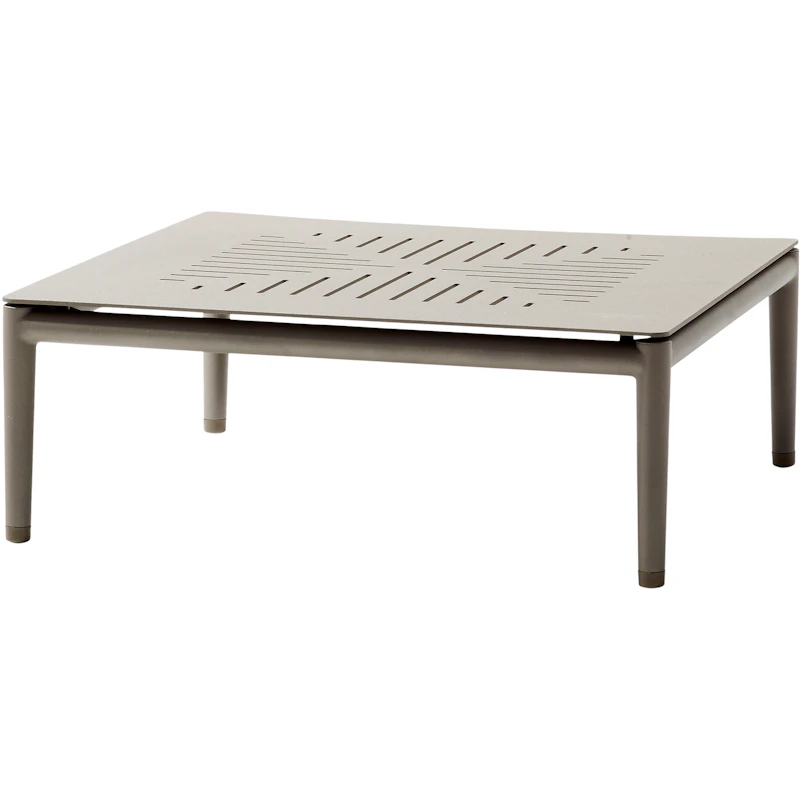 Conic Soffbord 75x75 cm Taupe, Aluminium