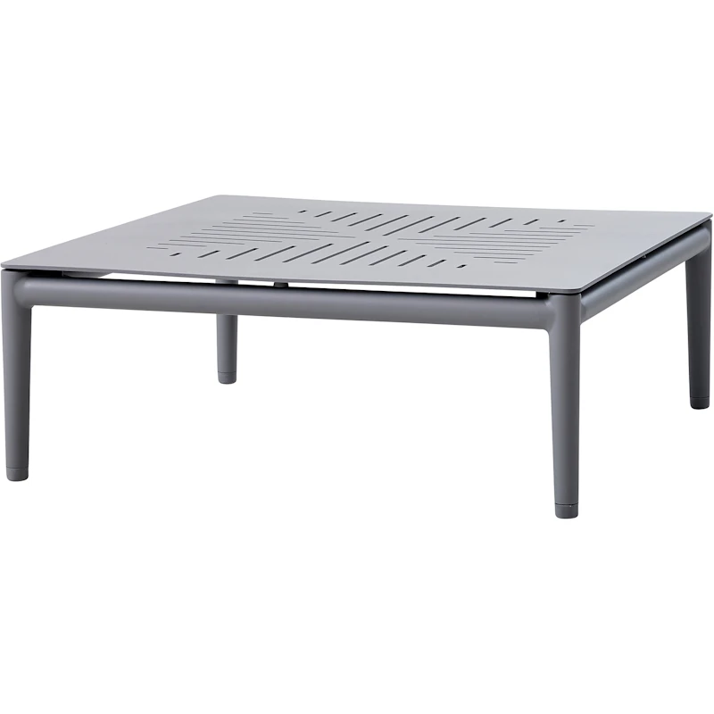 Conic Soffbord, 75x75 cm Light Grey, Aluminium