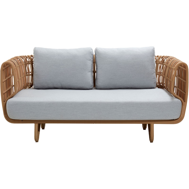 Nest Soffa 2-Sits Outdoor, Natur/Ljusgrå