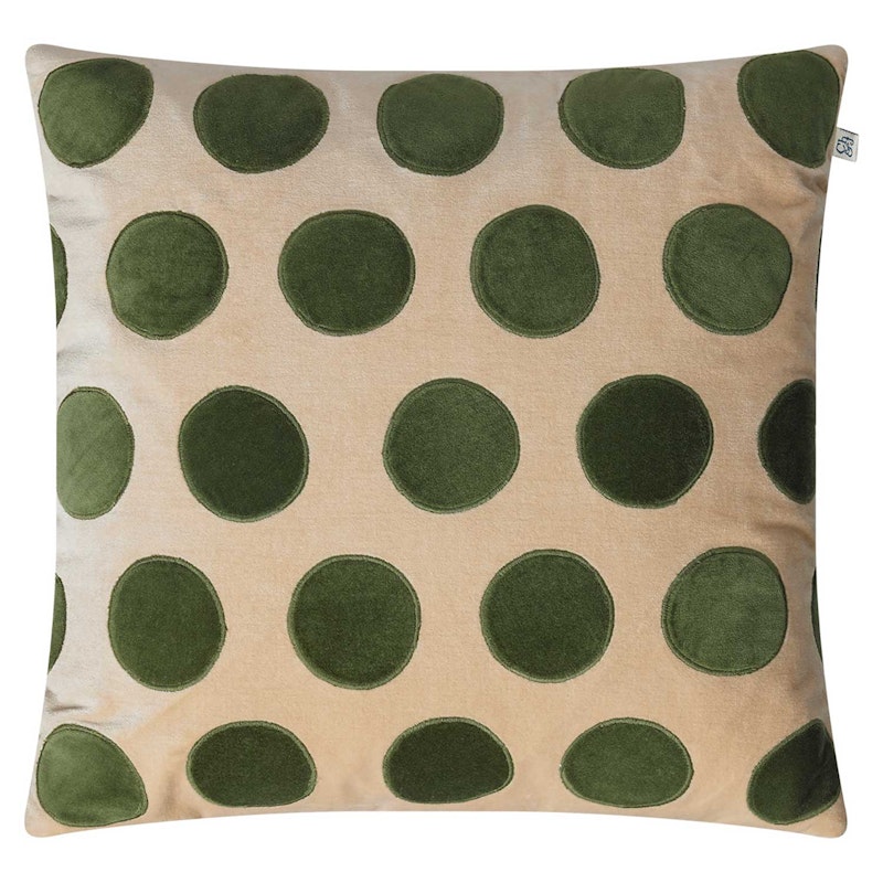 Circle Kuddfodral 50x50 cm, Beige/Cactus Green