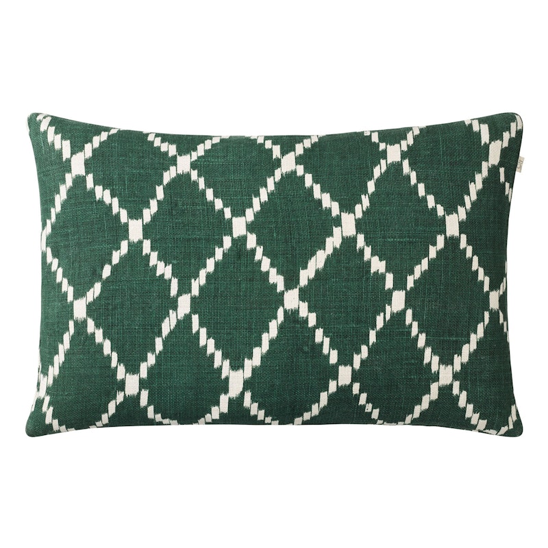 Ikat Kerela Kuddfodral 40x60 cm, Grön/Vit