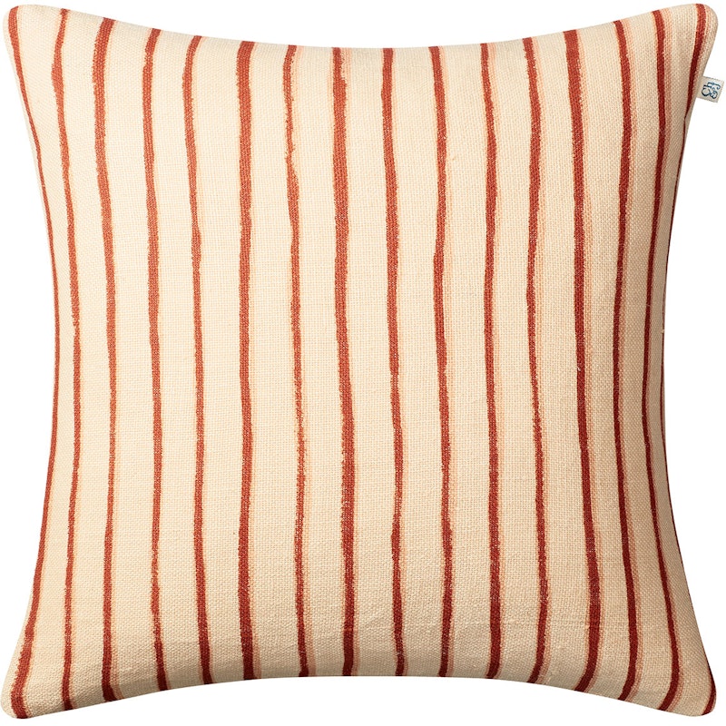 Jaipur Stripe Kuddfodral 50x50 cm, Light Beige / Apricot Orange / Rose