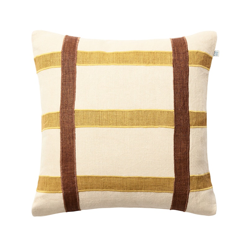 Kiran Kuddfodral 50x50 cm, Taupe/Spicy Yellow