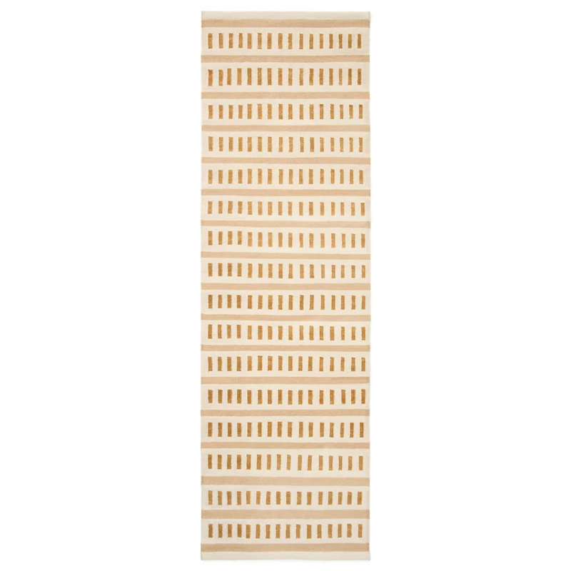 Ladakh Ullmatta 80x250 cm, Vit / Beige / Masala Yellow