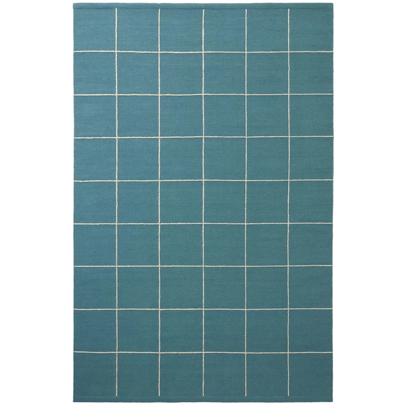 Milan Matta 230x320 cm Off-white, Himmelsblå