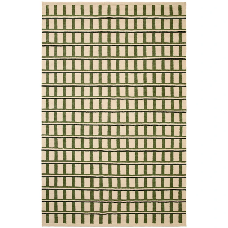 Mysore Matta 180x270 cm, Off-white / Grön / Mörkgrön